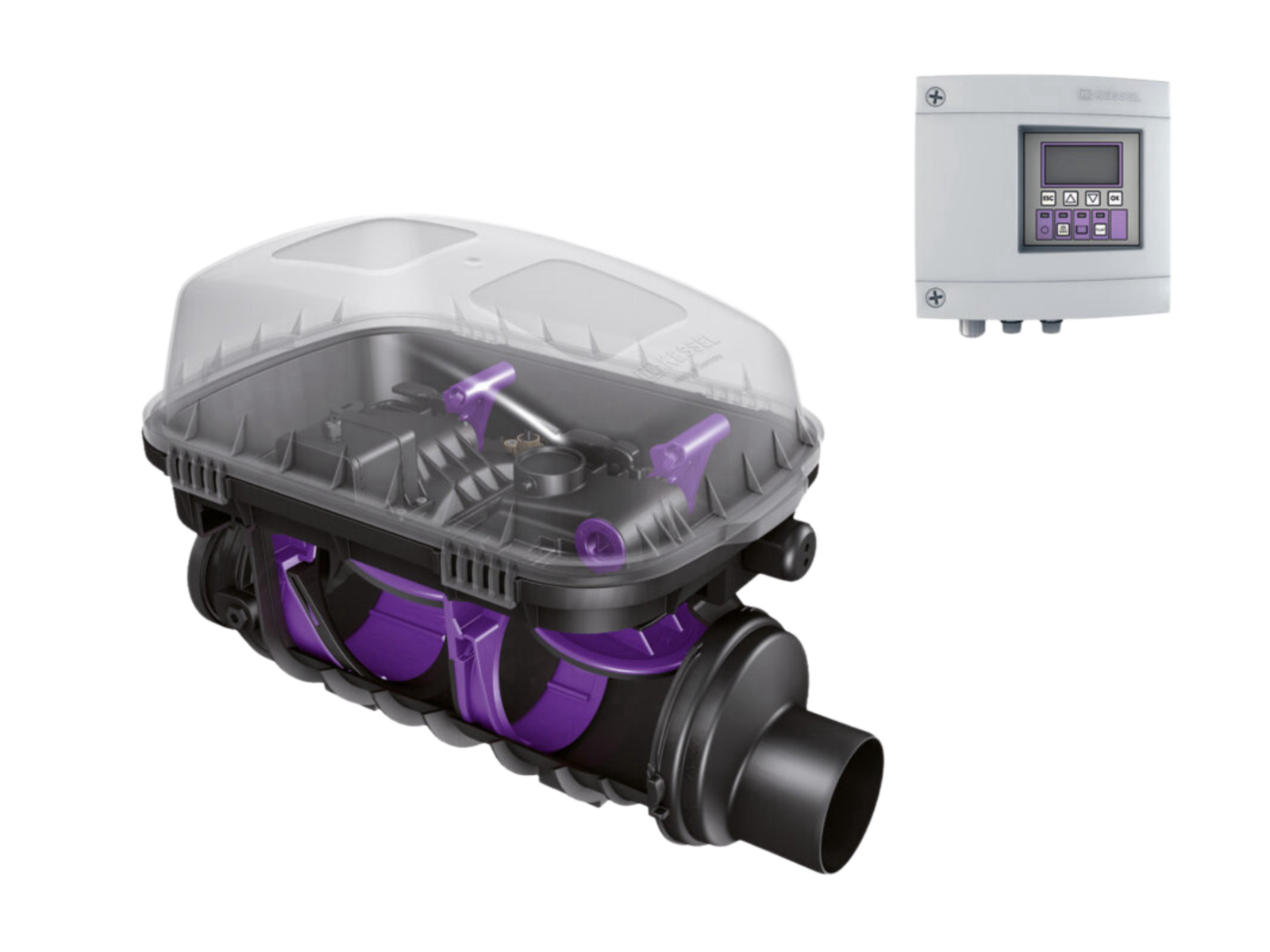 BRUNNER Camping Ablaufventil 26197 - Weiß, 90° Kurz